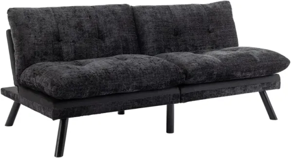 Convertible Sofa Bed Loveseat Futon - Adjustable Lounge Couch with Metal Legs