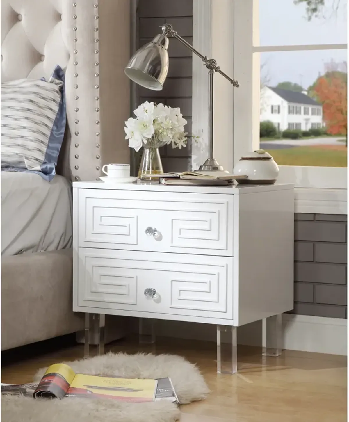 Inspired Home Clarice  Side Table/Accent Table/Nightstand