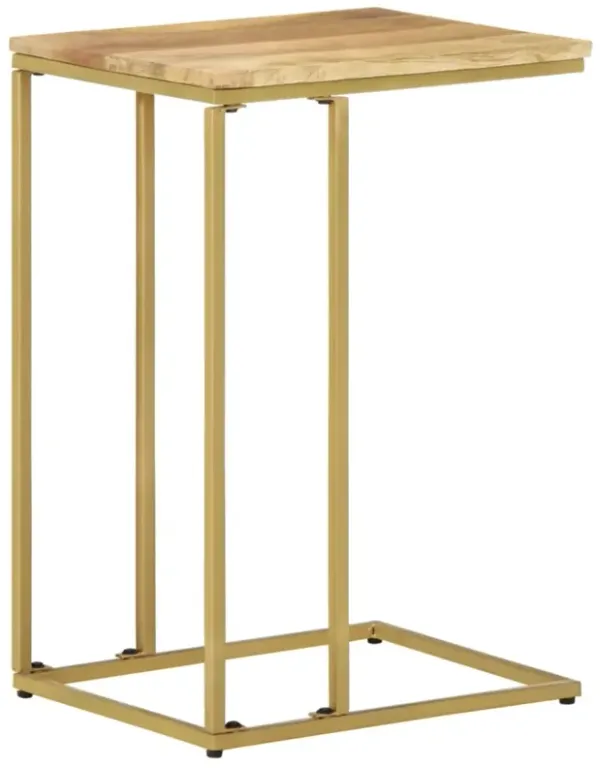 vidaXL Side Table 13.8"x17.7"x25.6" Solid Mango Wood