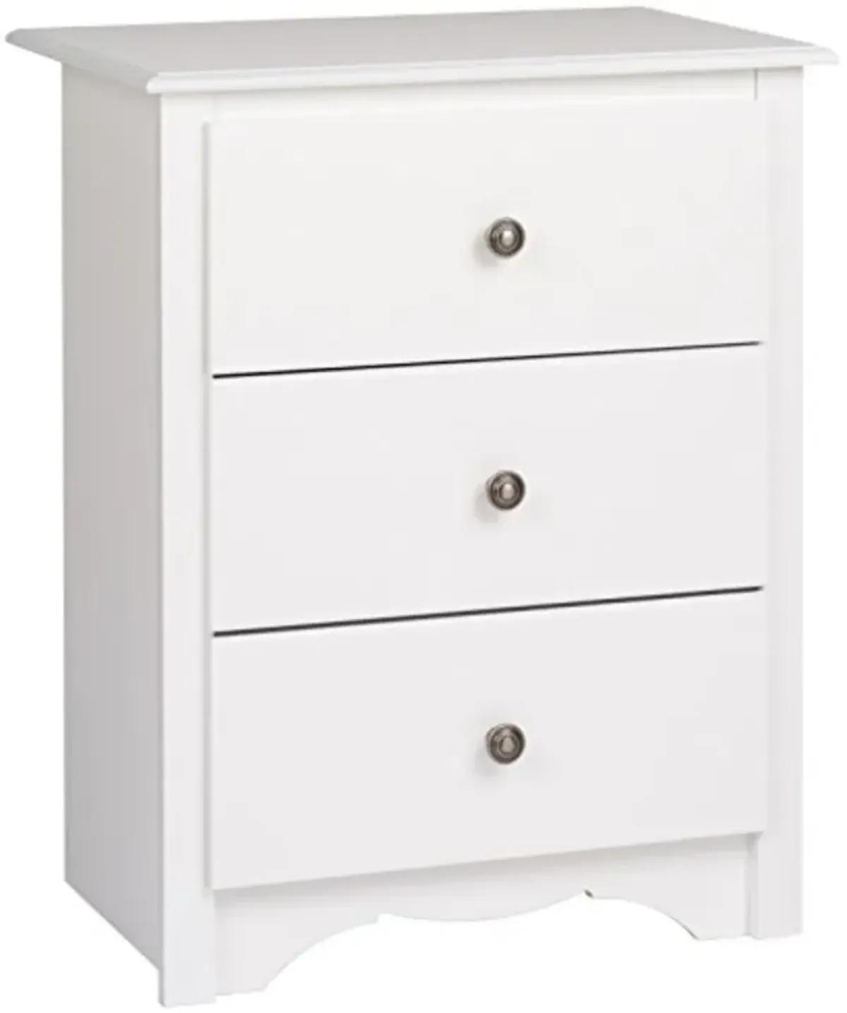 Monterey 3-drawer Tall Nightstand, White