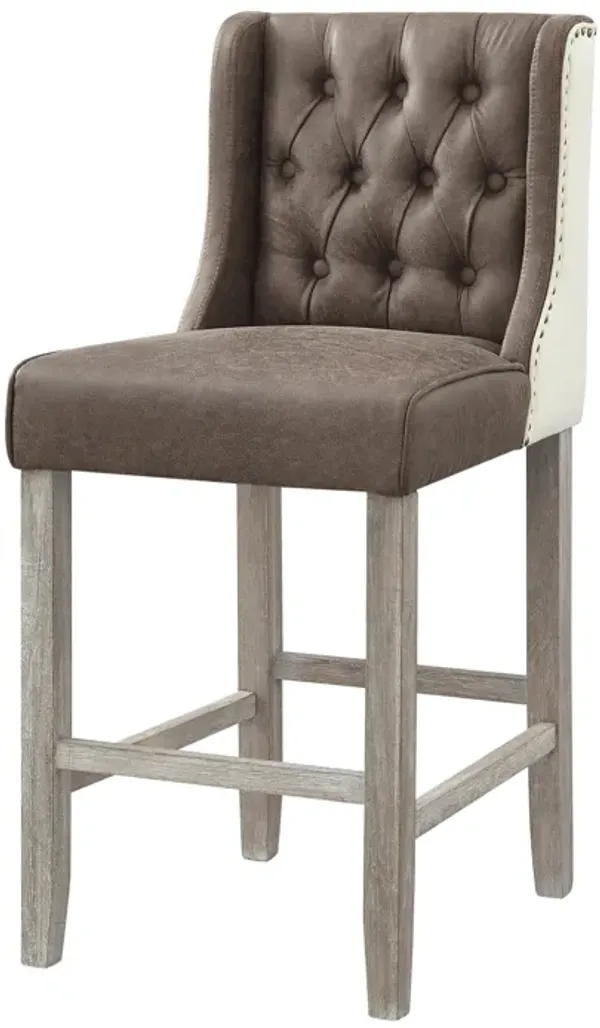 Rustic Manor Shyann Leather PU Counter Stool (Set of 2)