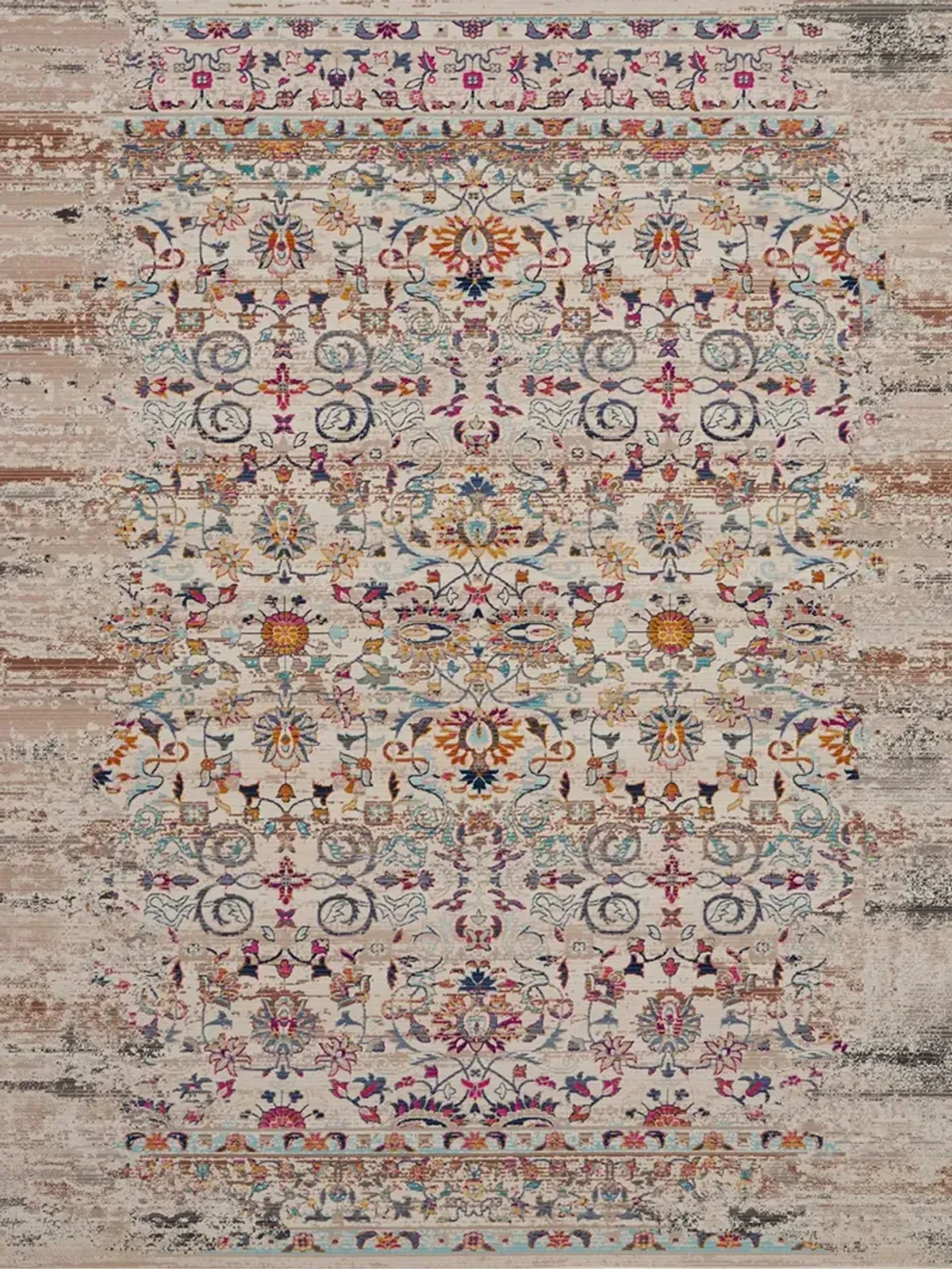 Vintage Kashan VKA02 Ivory 4' x Round Rug