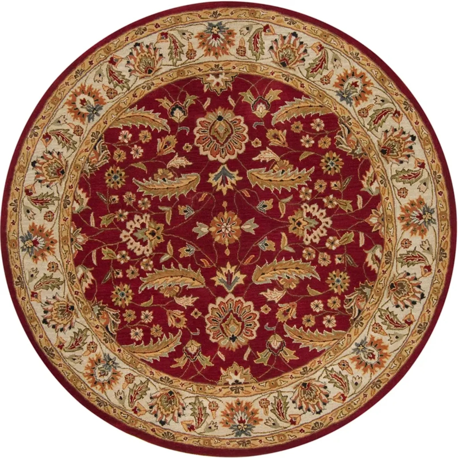 Caesar CAE-1022 4' Round Red Rug