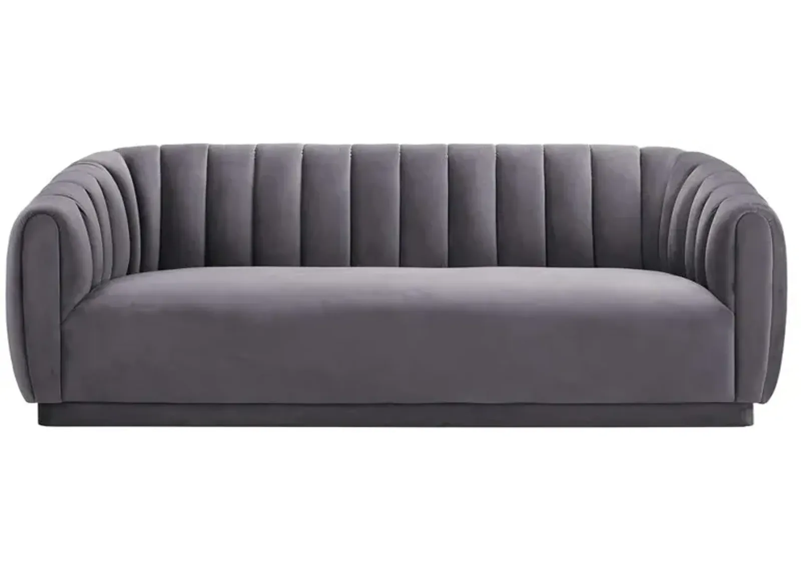 Belen Kox Luxurious Velvet Channel Tufted Sofa, Belen Kox