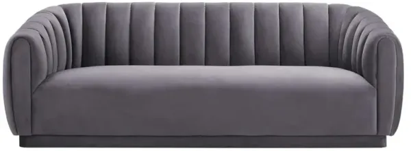 Belen Kox Luxurious Velvet Channel Tufted Sofa, Belen Kox