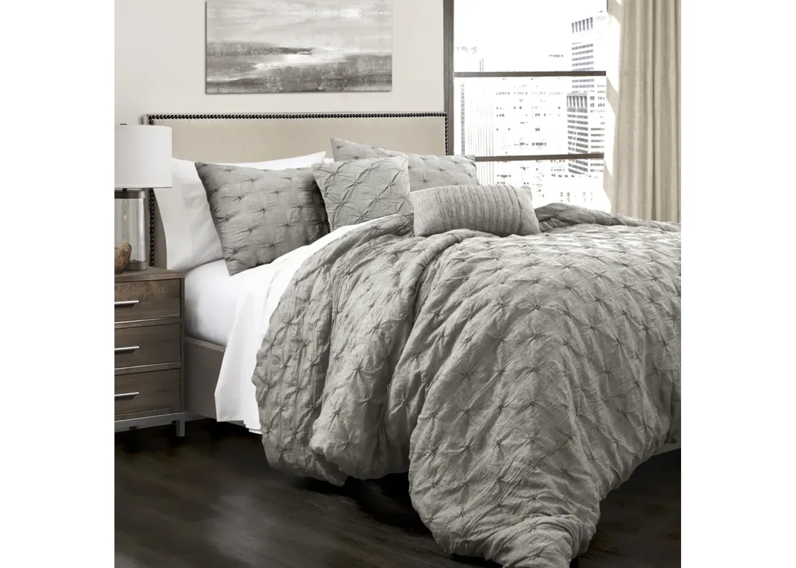 Ravello Pintuck Comforter 5-Pc Set