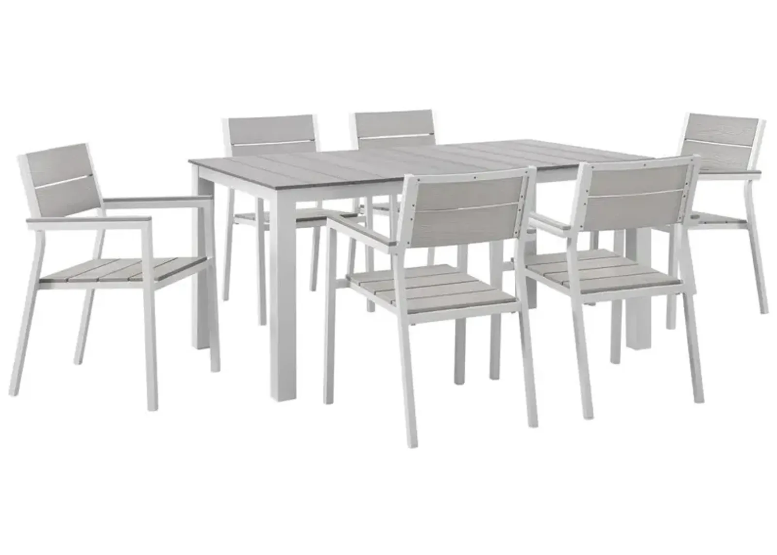 Modway Maine 7 Piece Outdoor Patio Dining Set