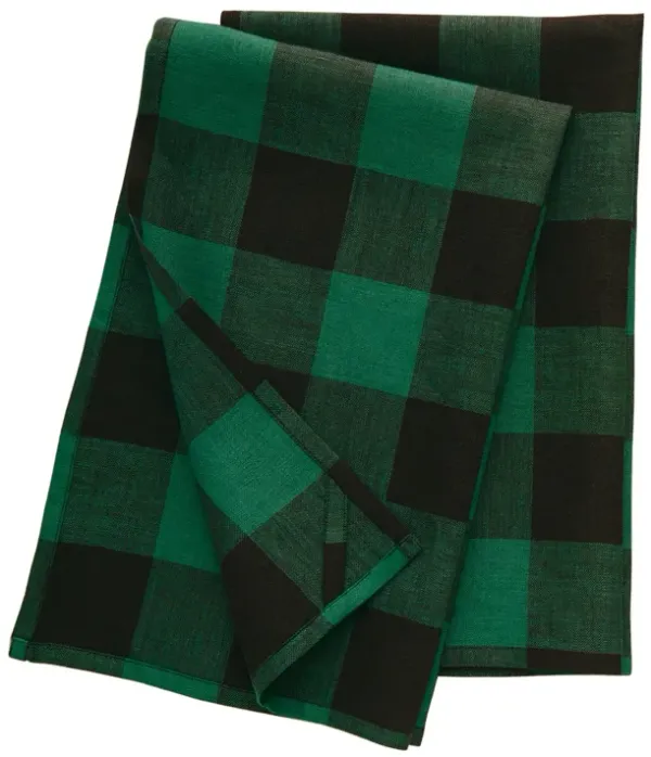 Solino Home 100% Pure Linen Kitchen Towels 16.5 x 26.5 Inch Set of 2 - Buffalo Check
