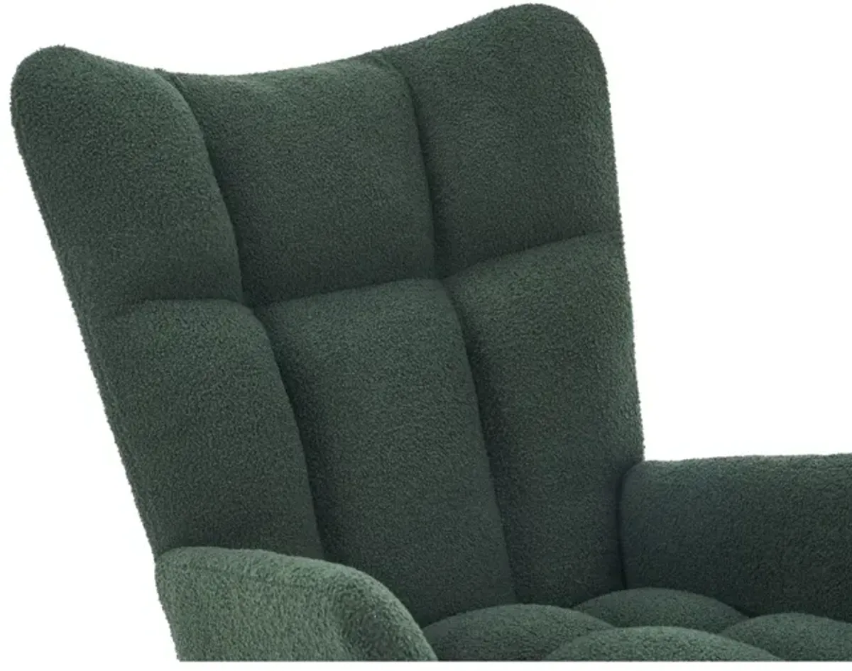 Emerald Teddy Fabric Rocking Chair