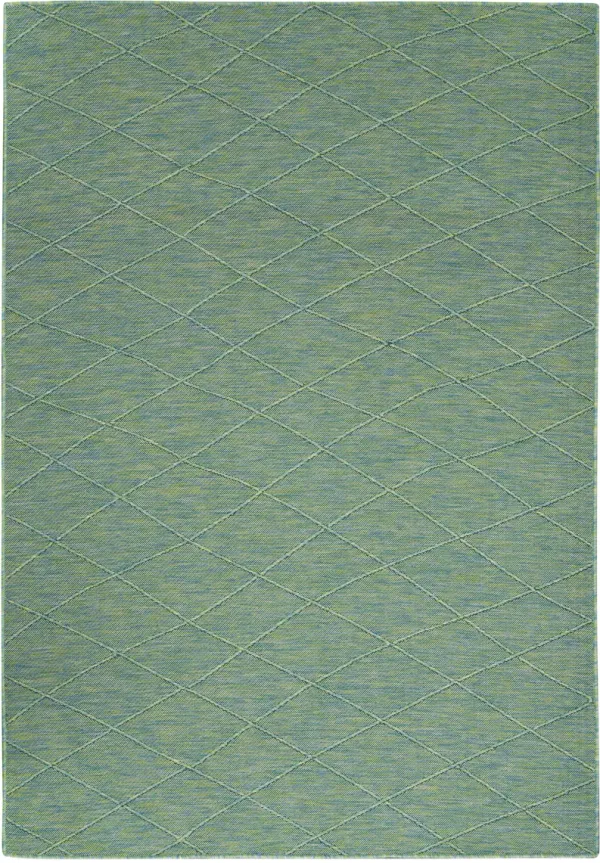 Washable Solutions WSL01 Blue/Green 5' x 7' Rug