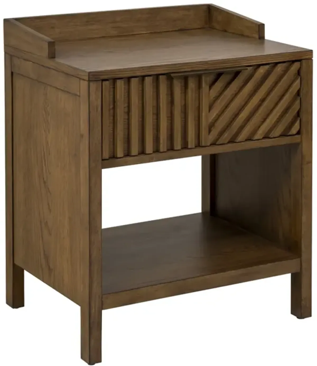 Sunset Cliff 1-Drawer Nightstand With Shelf