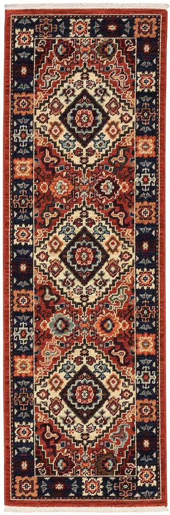 Lilihan 2' x 6' Red Rug