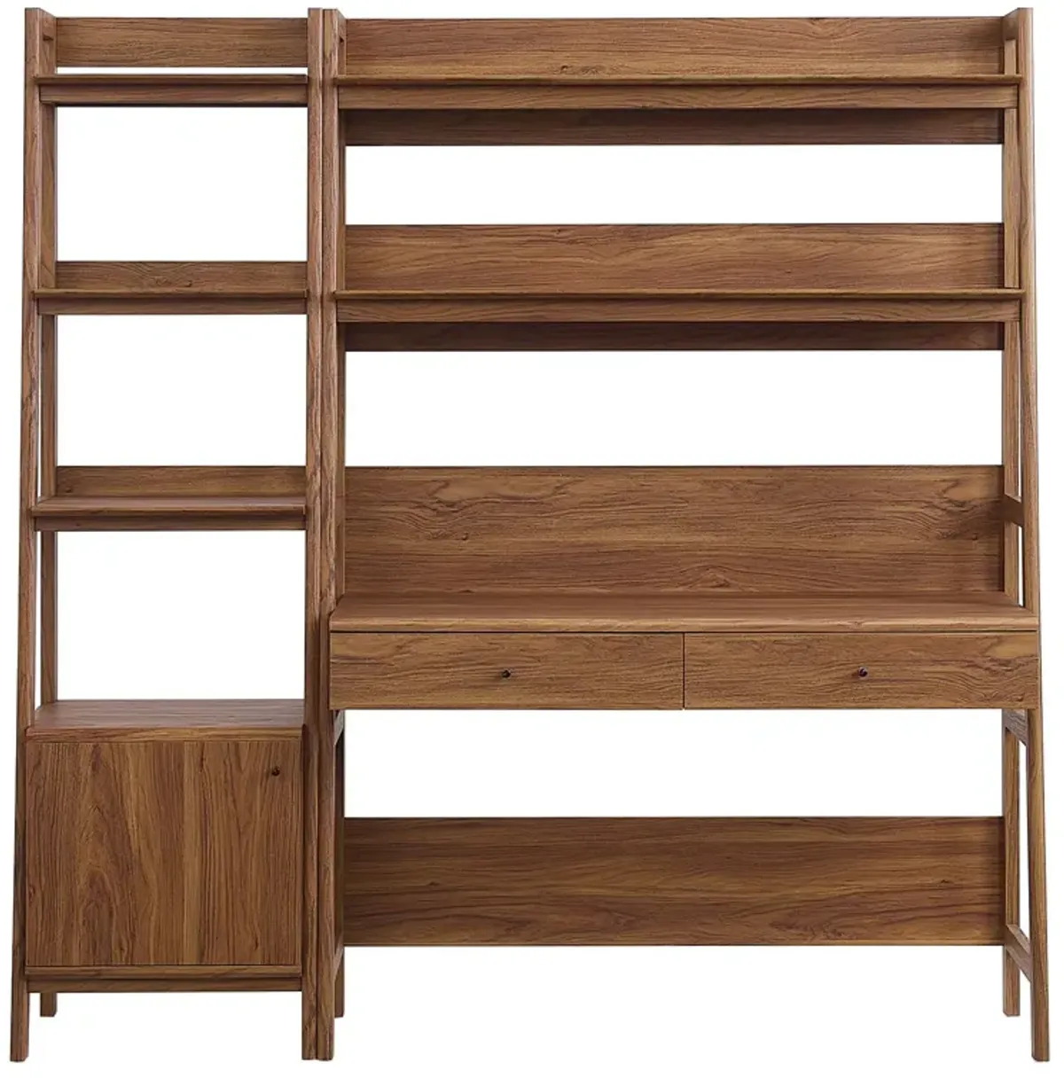 Bixby 2-Piece Wood Office Desk and Bookshelf