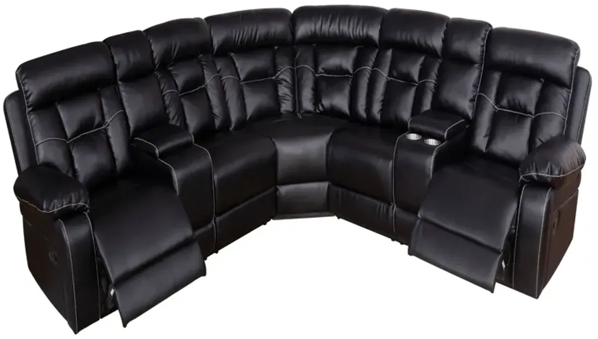 Sectional Sofa with Manual Reclining