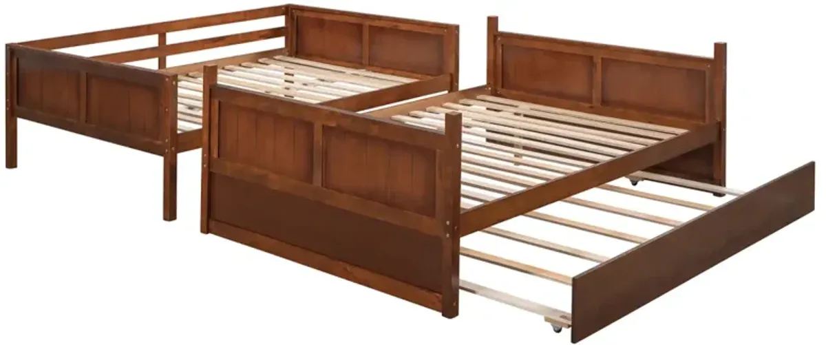 Full Over Full Bunk Bed With Twin Size Trundle