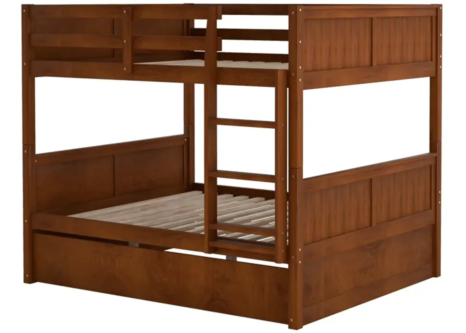 Full Over Full Bunk Bed With Twin Size Trundle