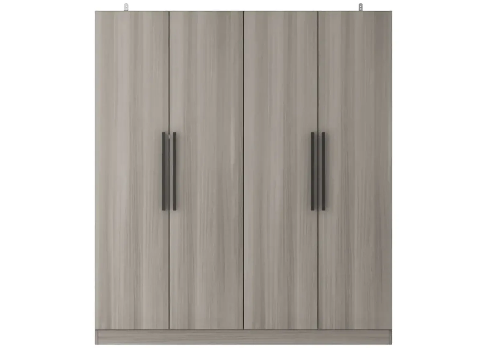 FUFU&GAGA 4-Door White Wardrobe Closet with Ample Storage and Elegant Design (63" W x 19.7" D x 70.9" H ) ,White