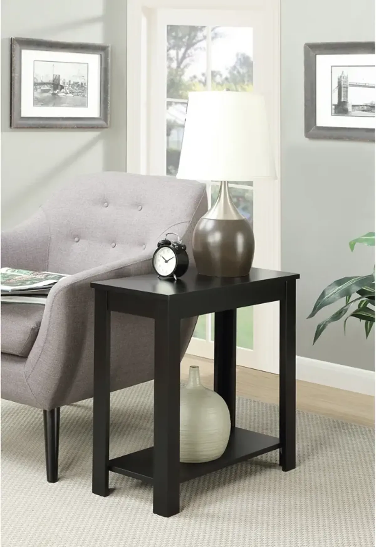 Convenience Concepts Designs2Go Baja Chairside End Table, Black