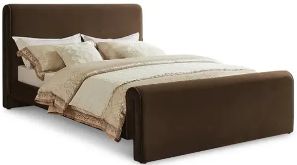Meridian Furniture Sloan Brown Velvet Full Bed