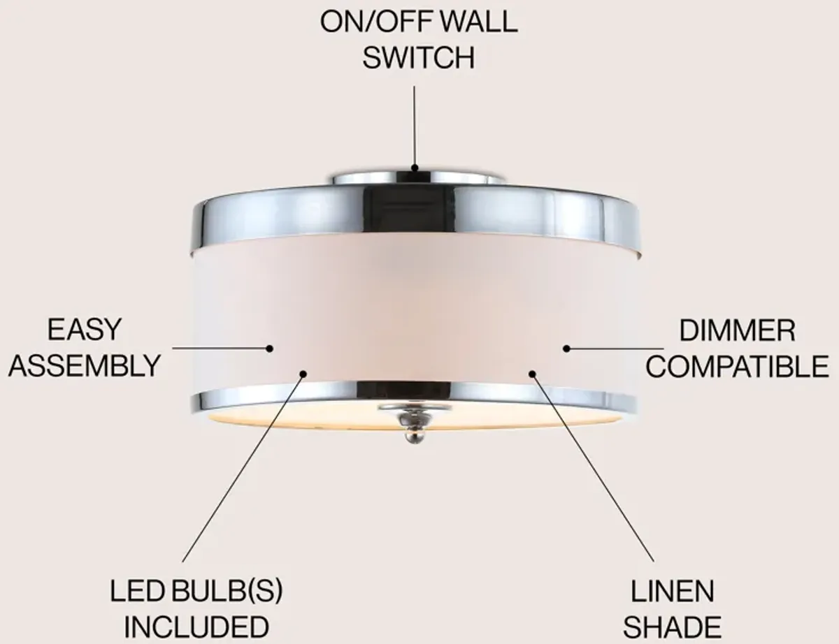 David Metal LED Flush Mount