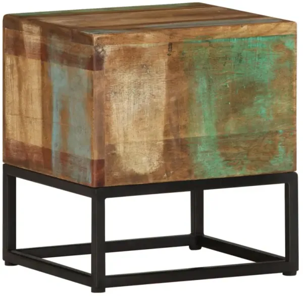 vidaXL Side Table 11.8"x11.8"x13" Solid Reclaimed Wood