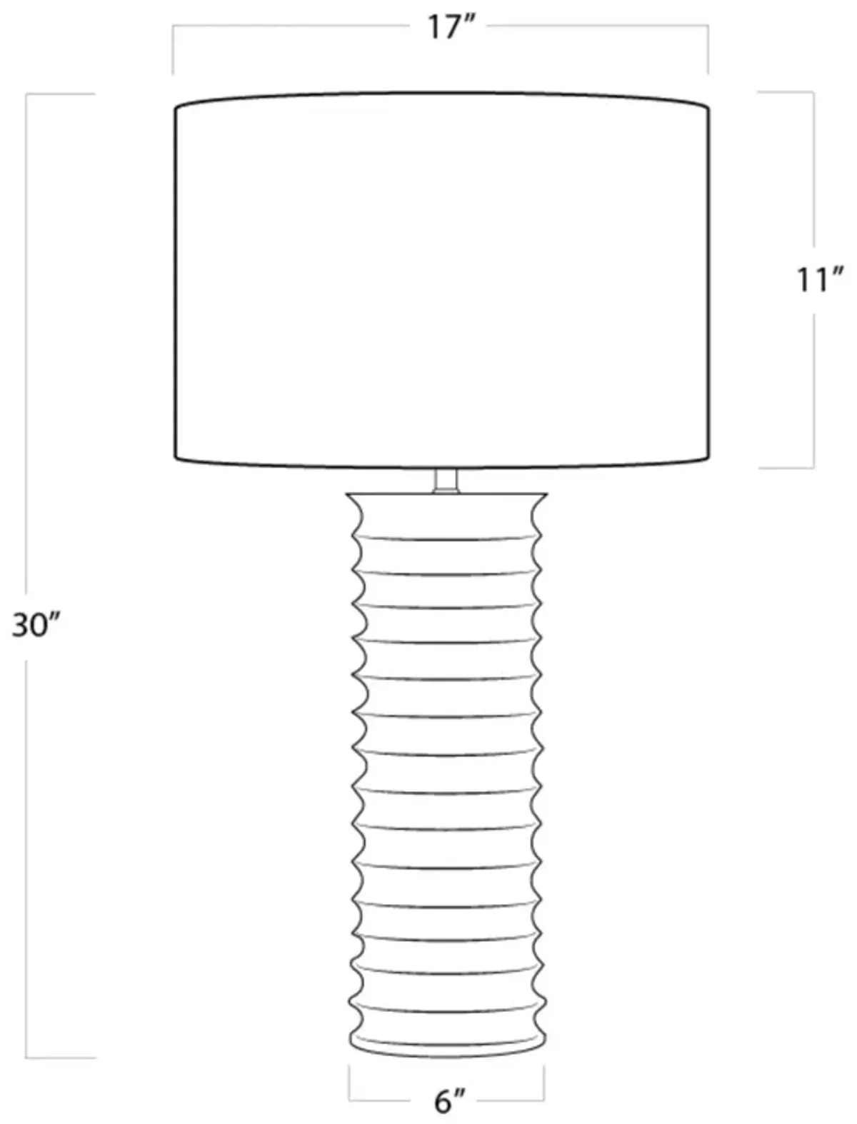 Nabu Metal Column Table Lamp