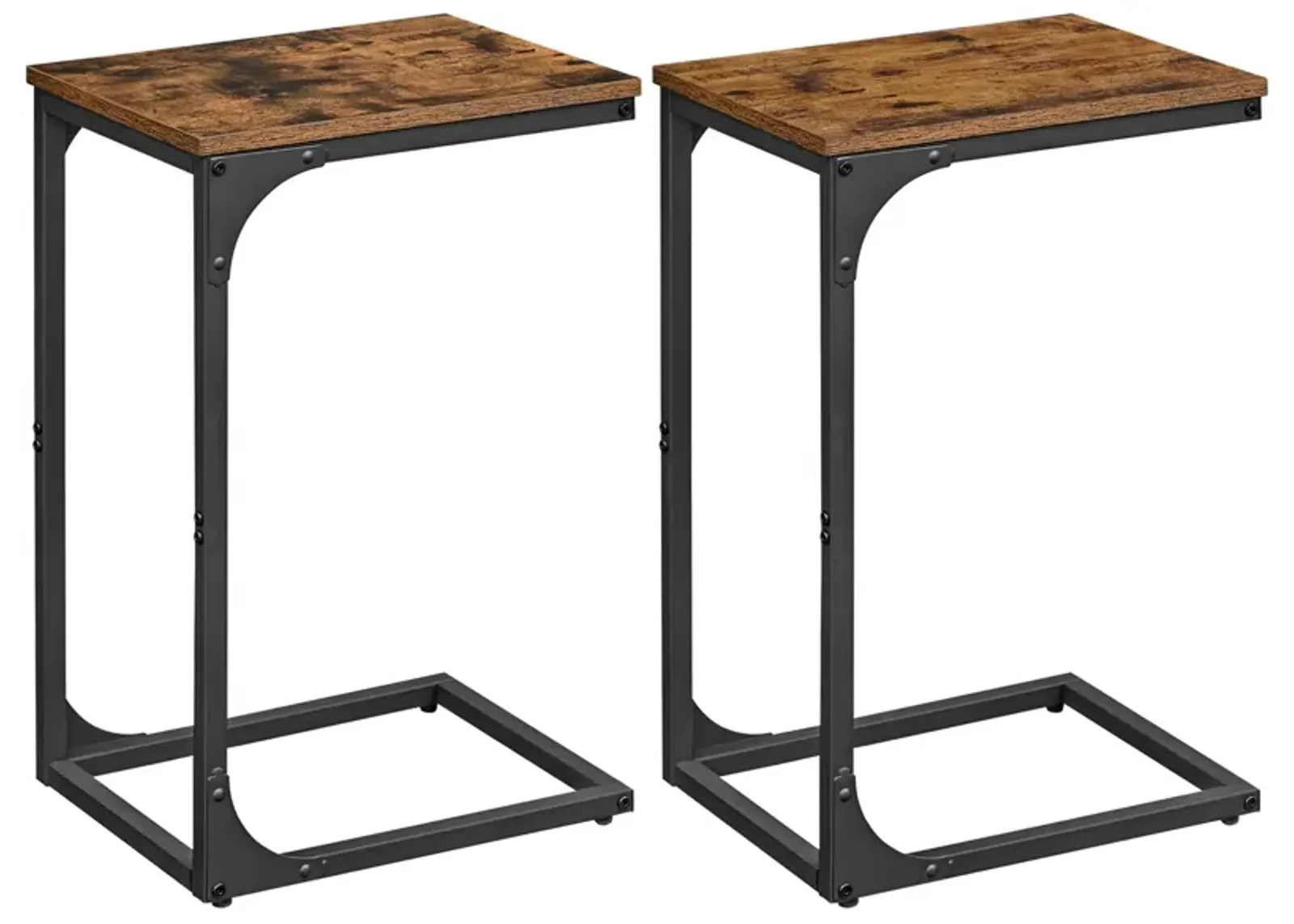 C-Shaped End Table Modern and Space-Saving Design for Easy Access (Set of 2)