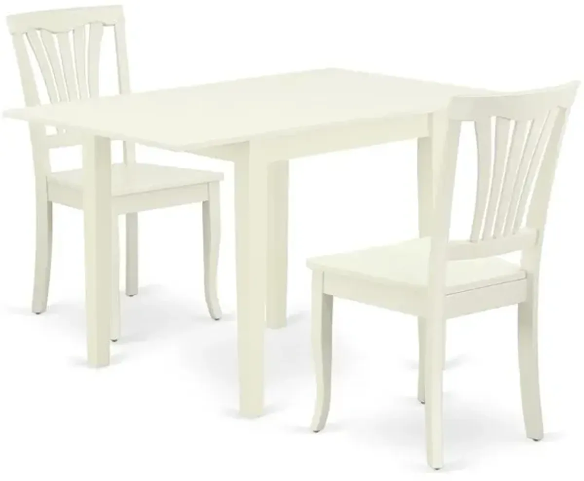 Dining Room Set Linen White, NDAV3-LWH-W
