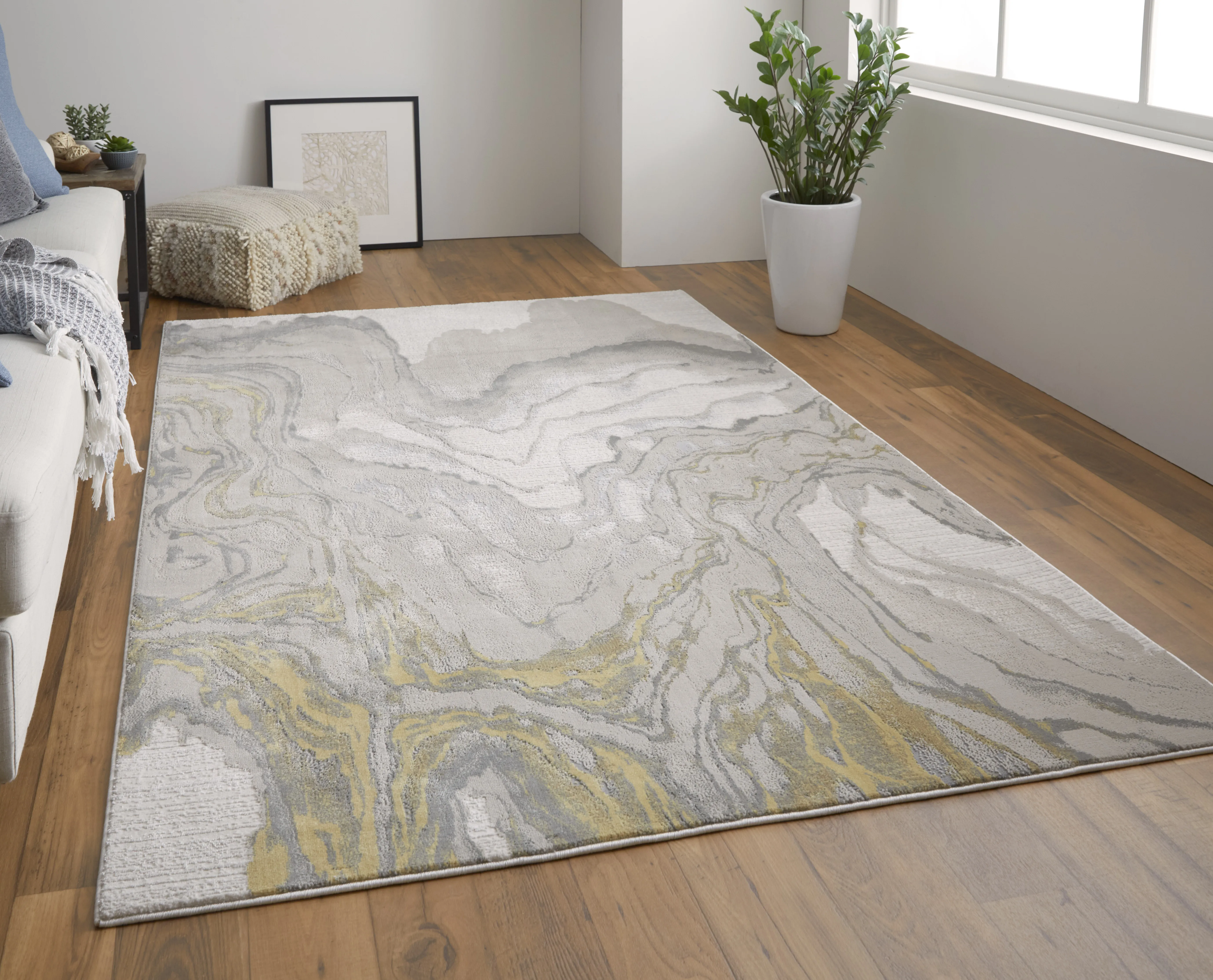 Waldor 3602F Gold/Ivory/Gray 8' x 11' Rug