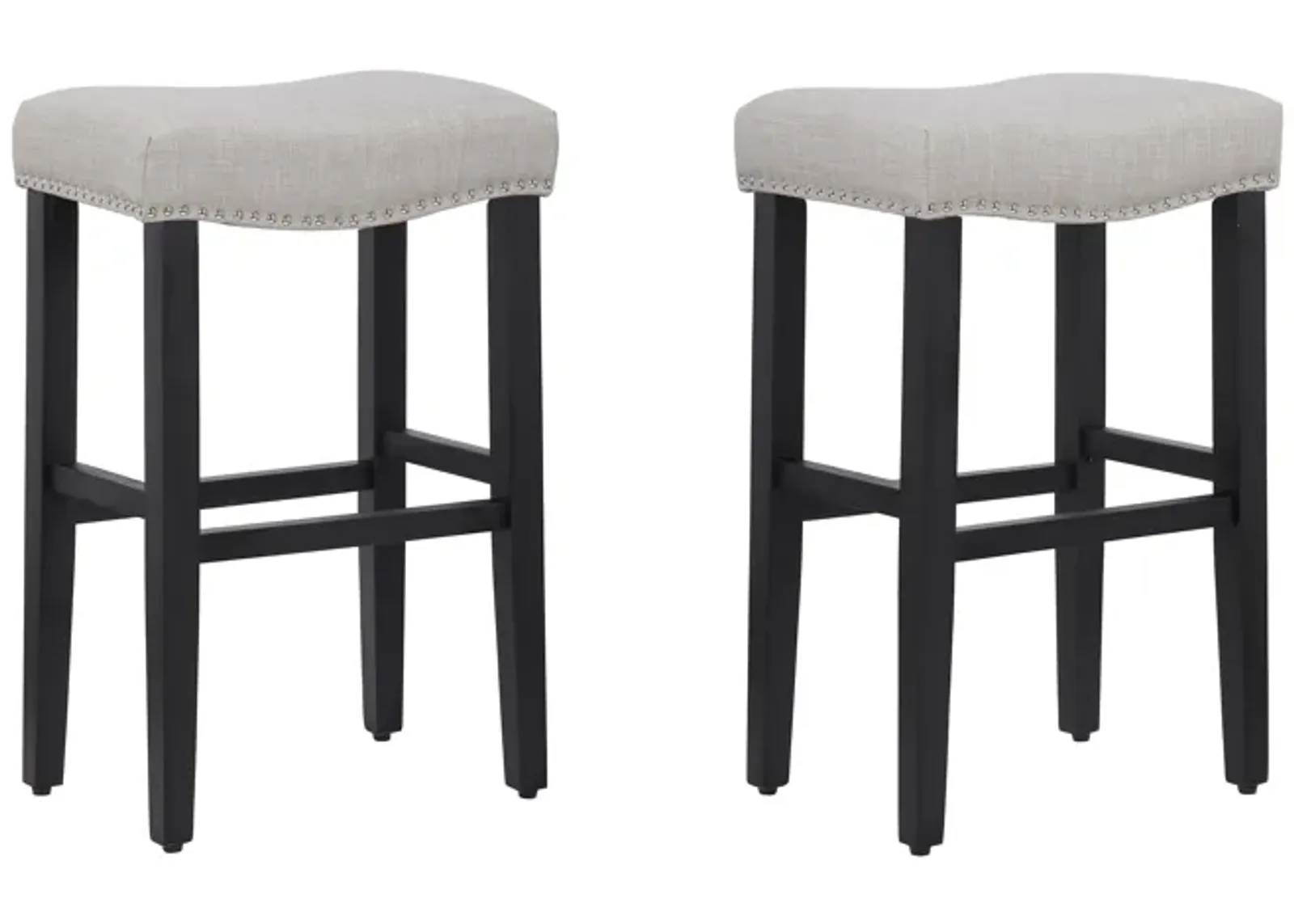 WestinTrends 29" Upholstered Saddle Seat Bar Stool (Set of 2)