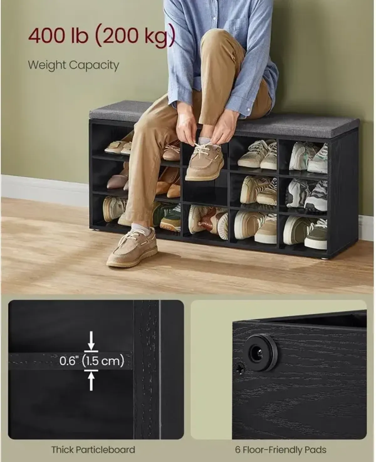 Shoe Bench for Organized Entryway and Convenient Footwear Storage