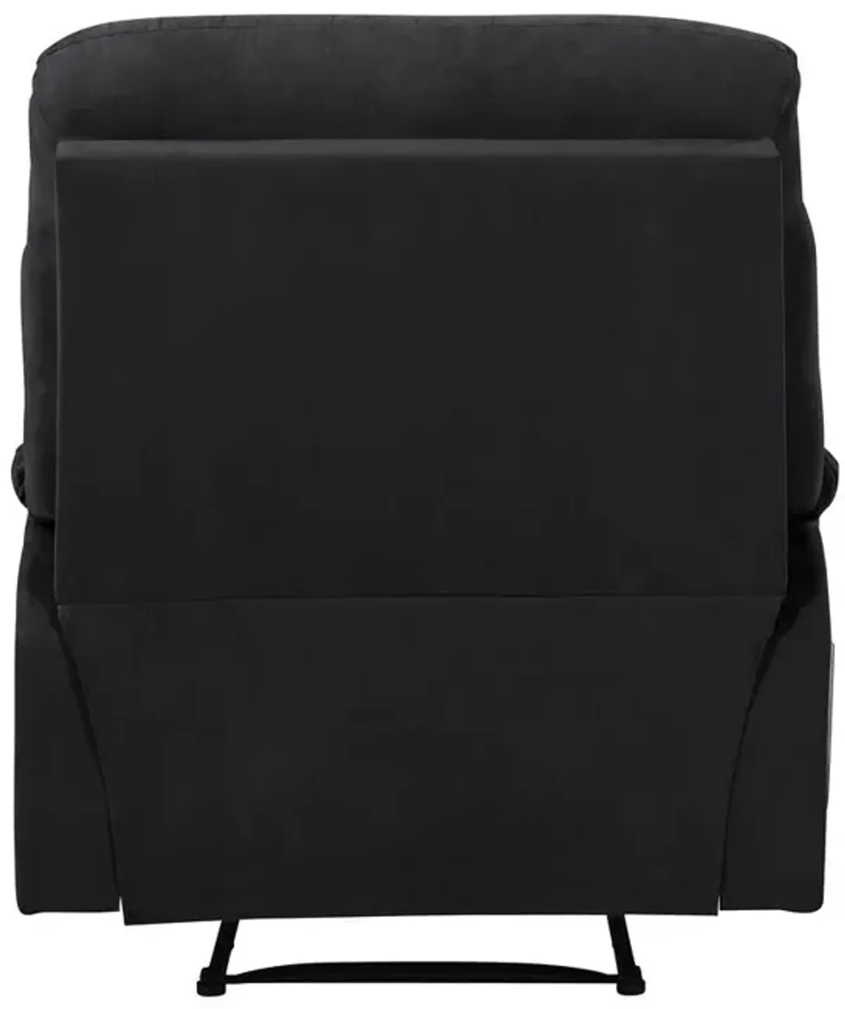 ProLounger Wall Hugger Recliner in Black Microfiber with Stitched Back