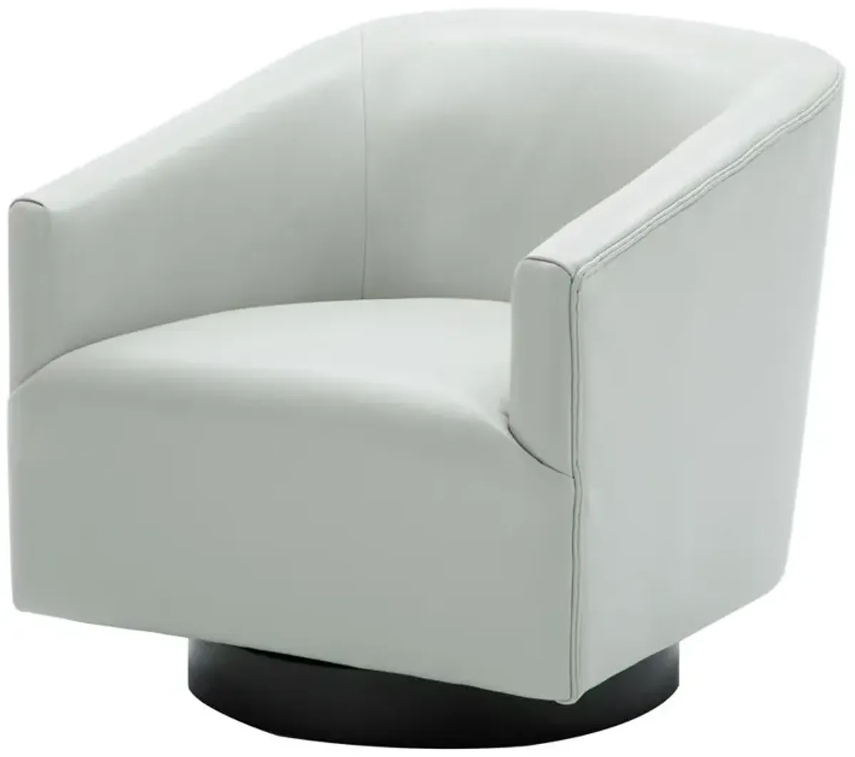 Comfort Pointe Gaven Dove Grey Wood Base Swivel Chair