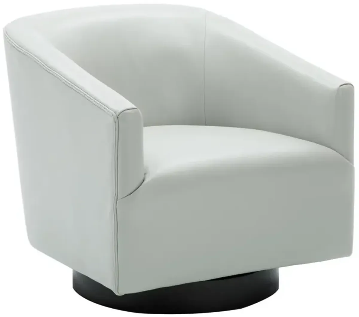 Comfort Pointe Gaven Dove Grey Wood Base Swivel Chair