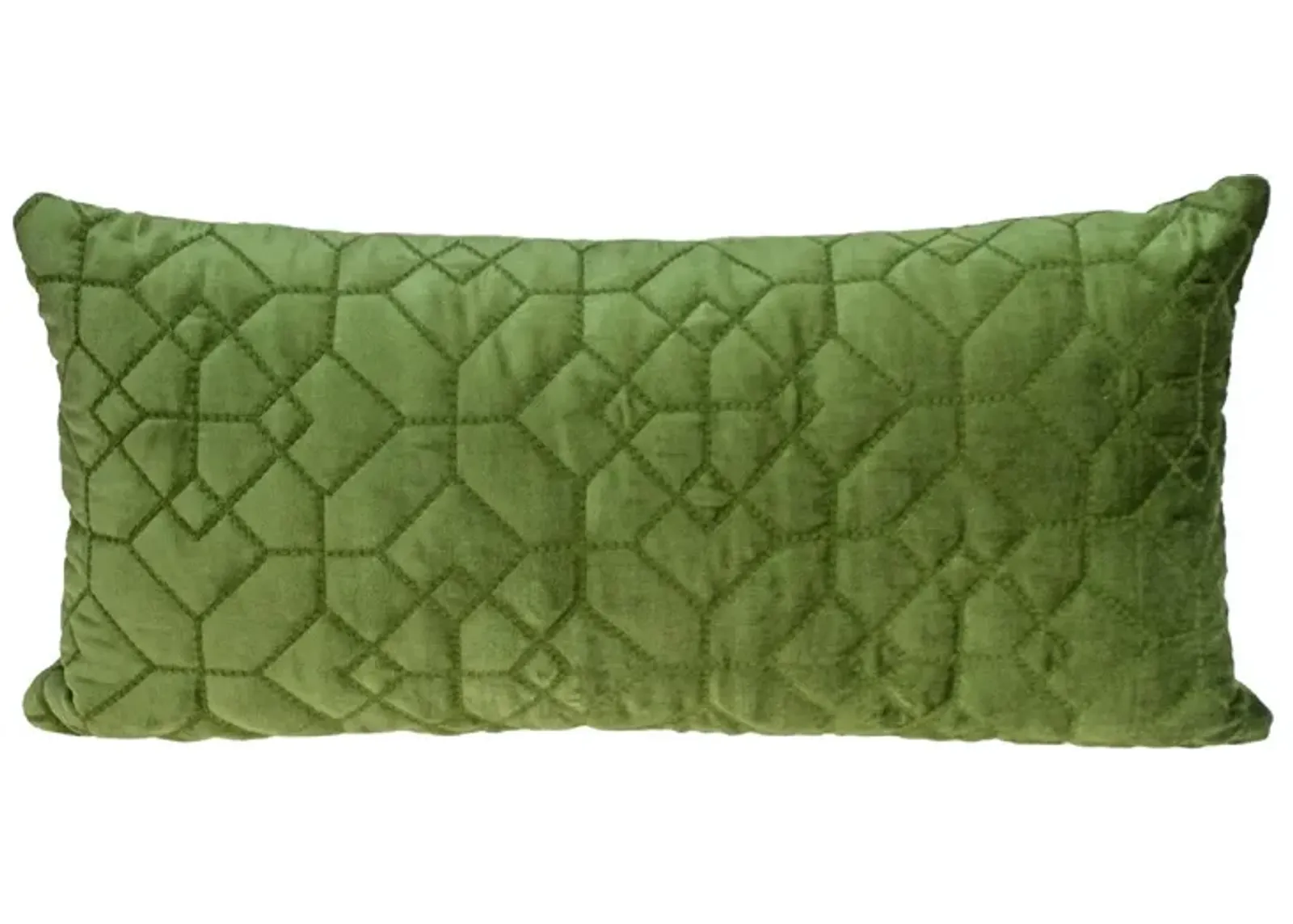 24" Green Transitional Rectangular Throw Pillow