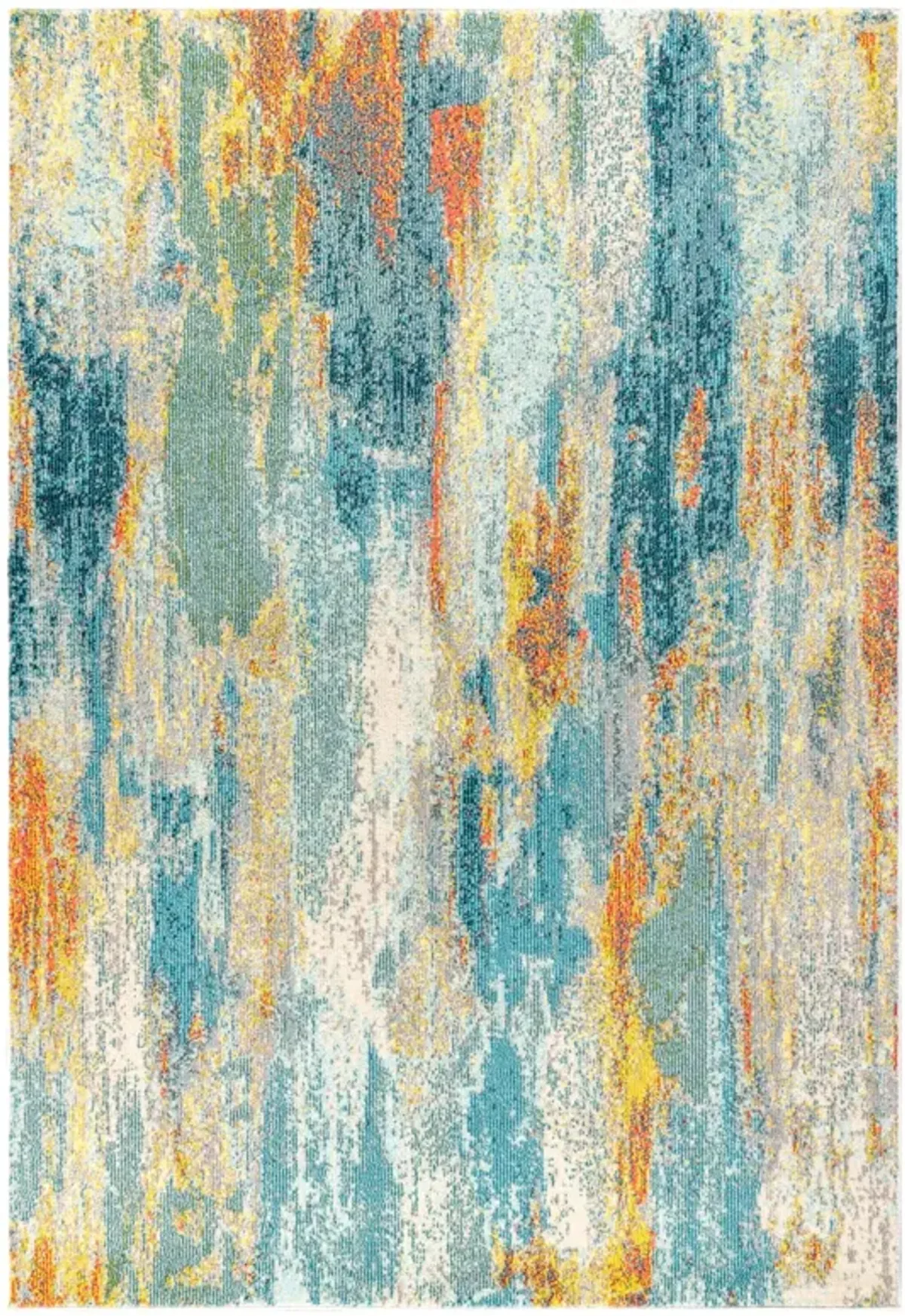 Contemporary Pop Modern Abstract Vintage Waterfall Area Rug