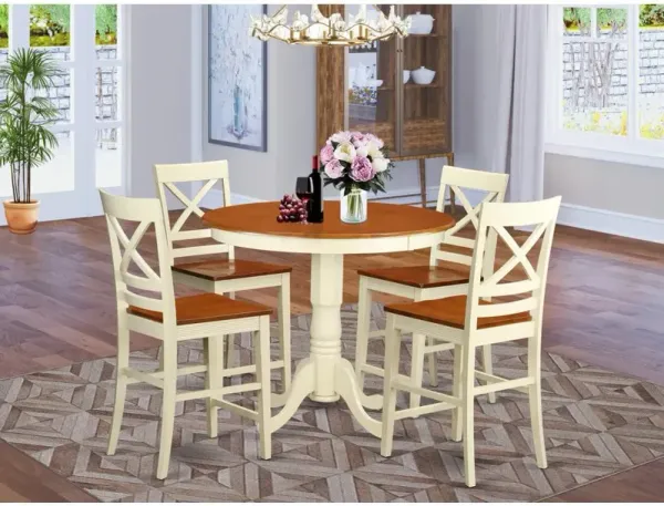 5 Pc counter height Dining room set-pub Table and 4 counter height Chairs
