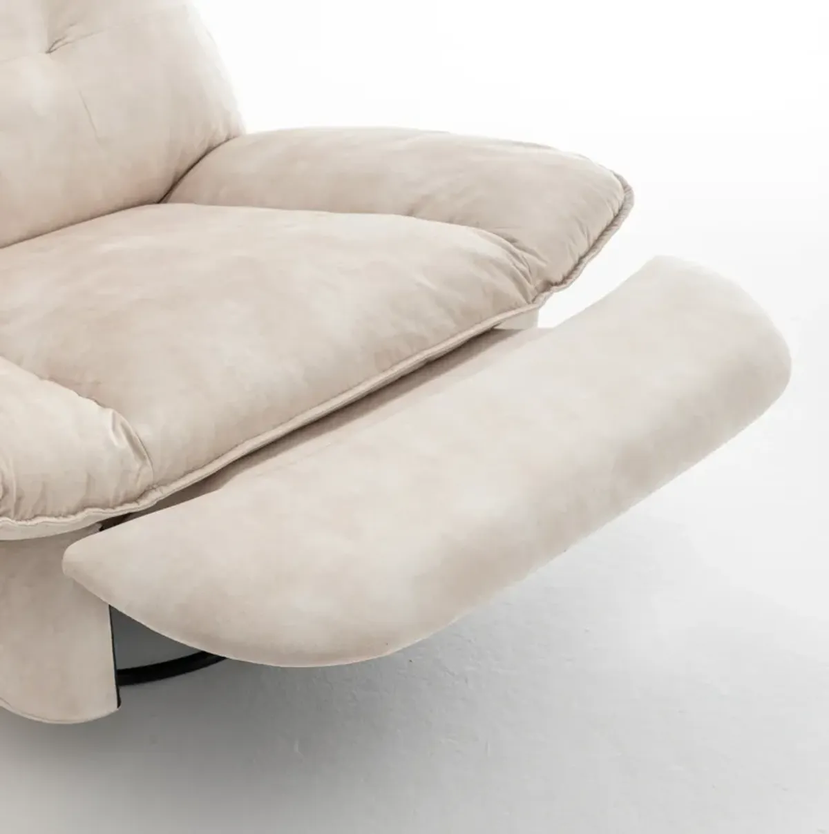 Merax Velvet Reclining Lazy Chair with Mobile Phone Holder
