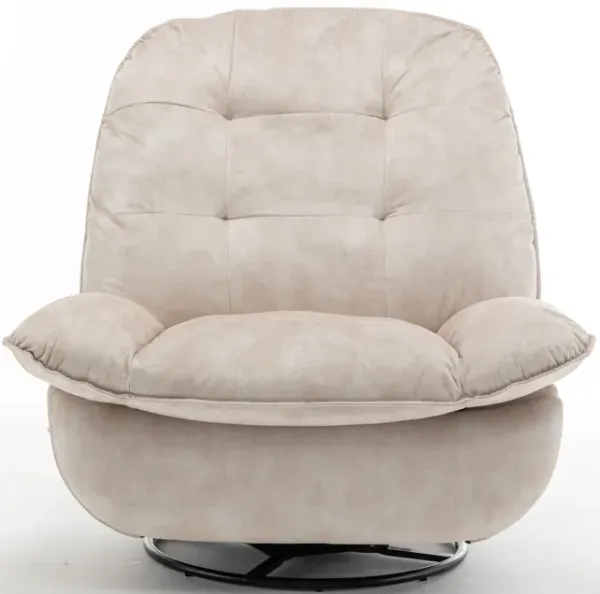 Merax Velvet Reclining Lazy Chair with Mobile Phone Holder