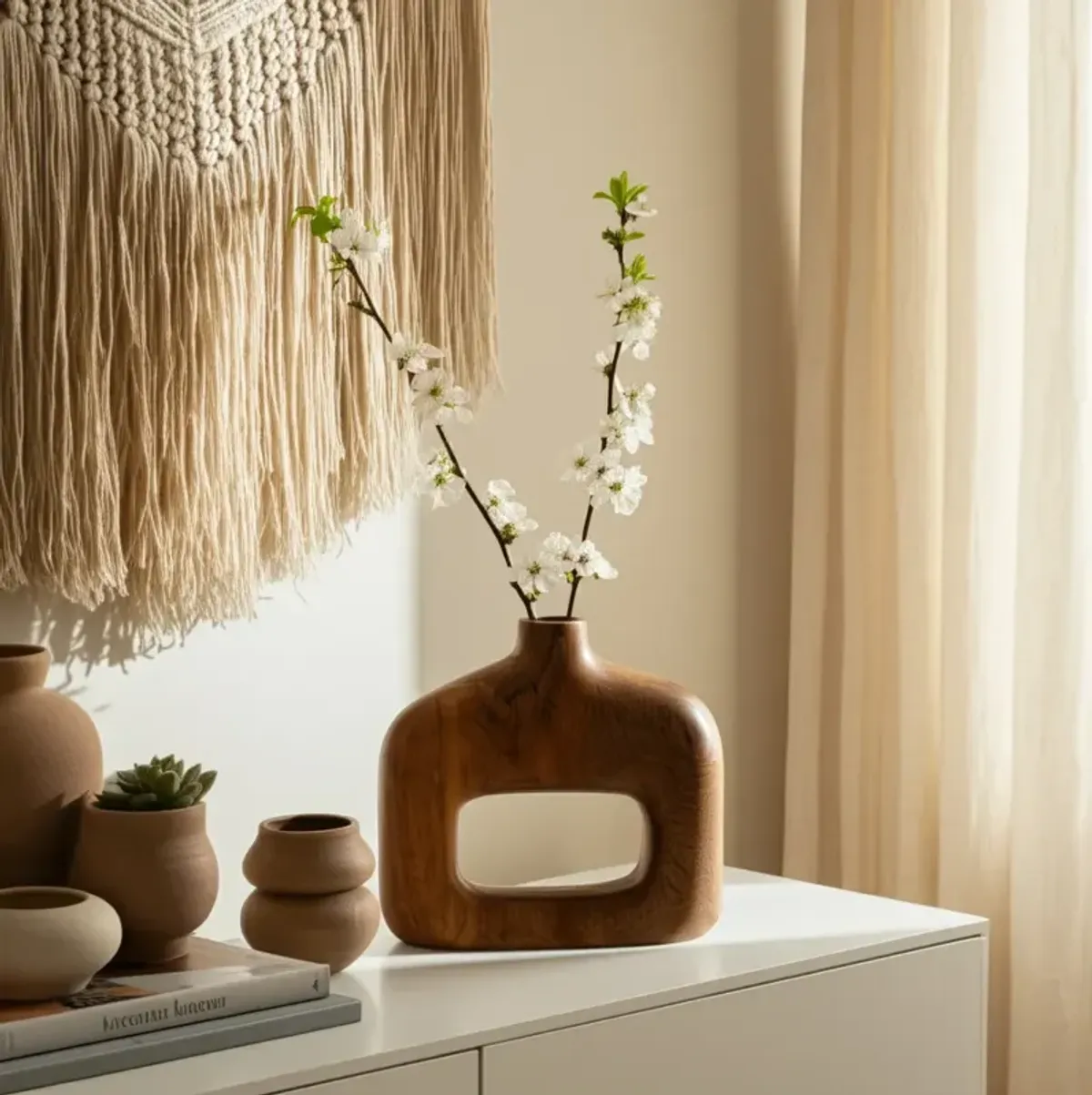 Rectangular Open Cut-out Vase