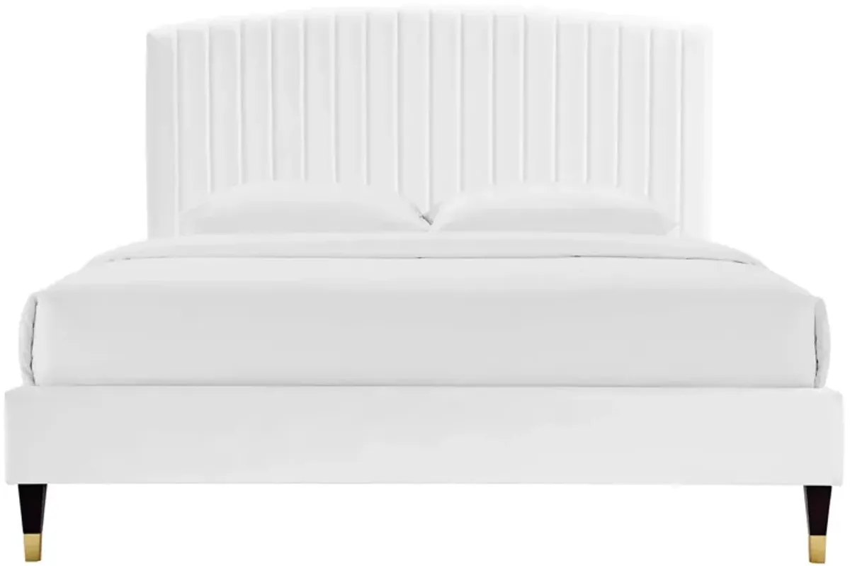 Modway - Alessi Performance Velvet Queen Platform Bed