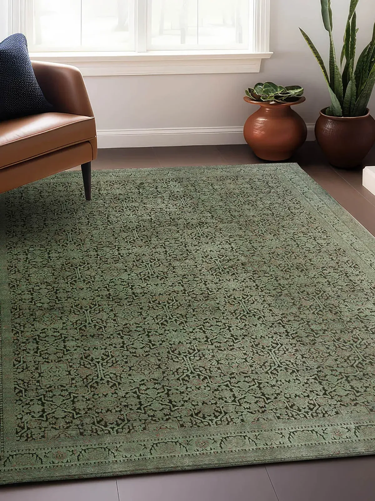 Vizcia VZ2 Green 2'6" x 7'8" Rug