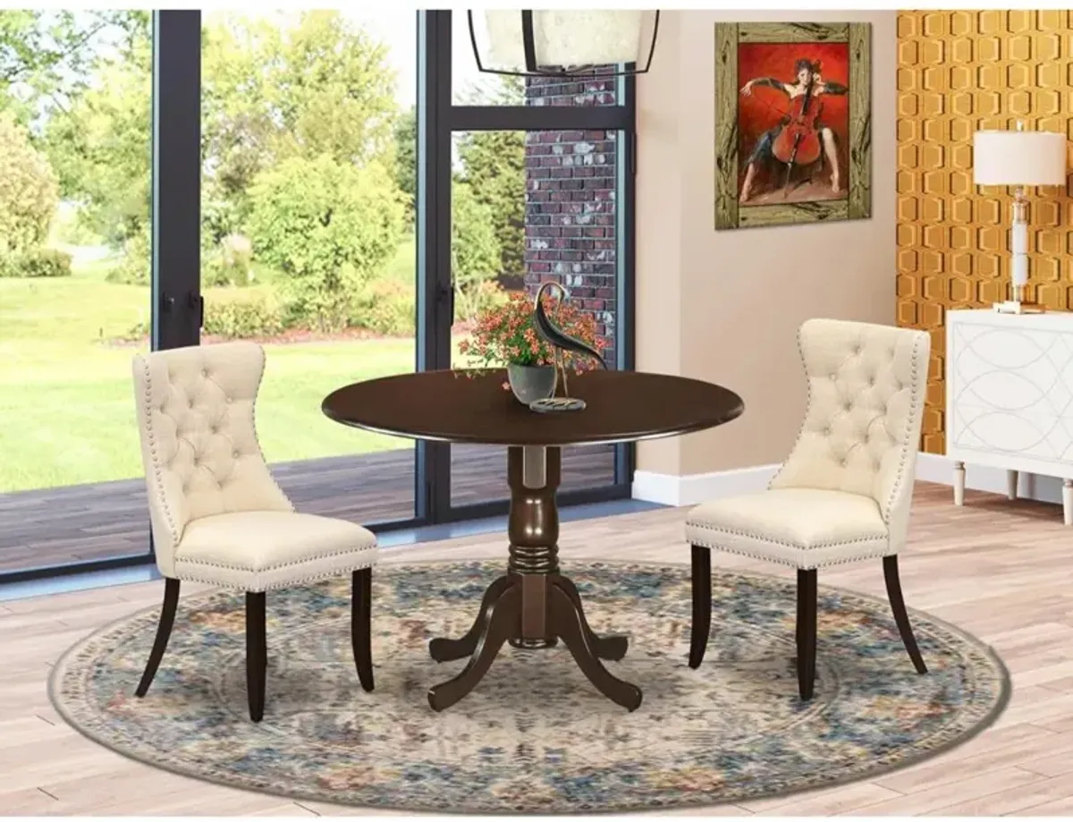 3 Piece Modern Dining Table Set