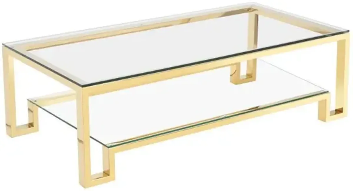 90210 Furniture Laurence Coffee Table Small High Poligh Gold
