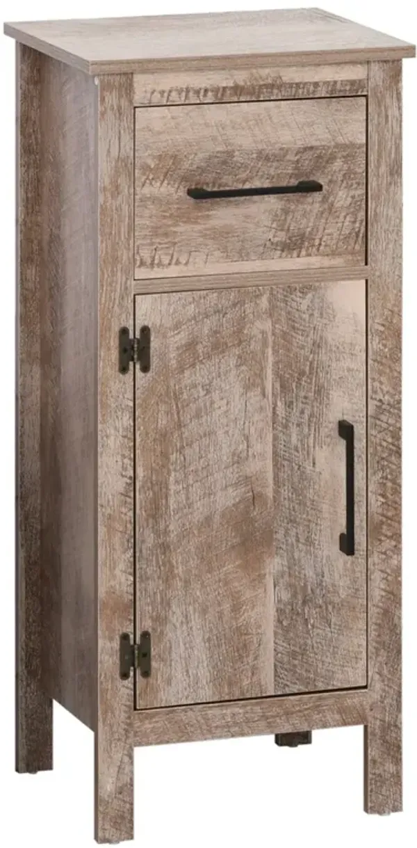 Wooden Bathroom Cabinet: Freestanding Floor Storage with Drawer, Shelf for Entryway
