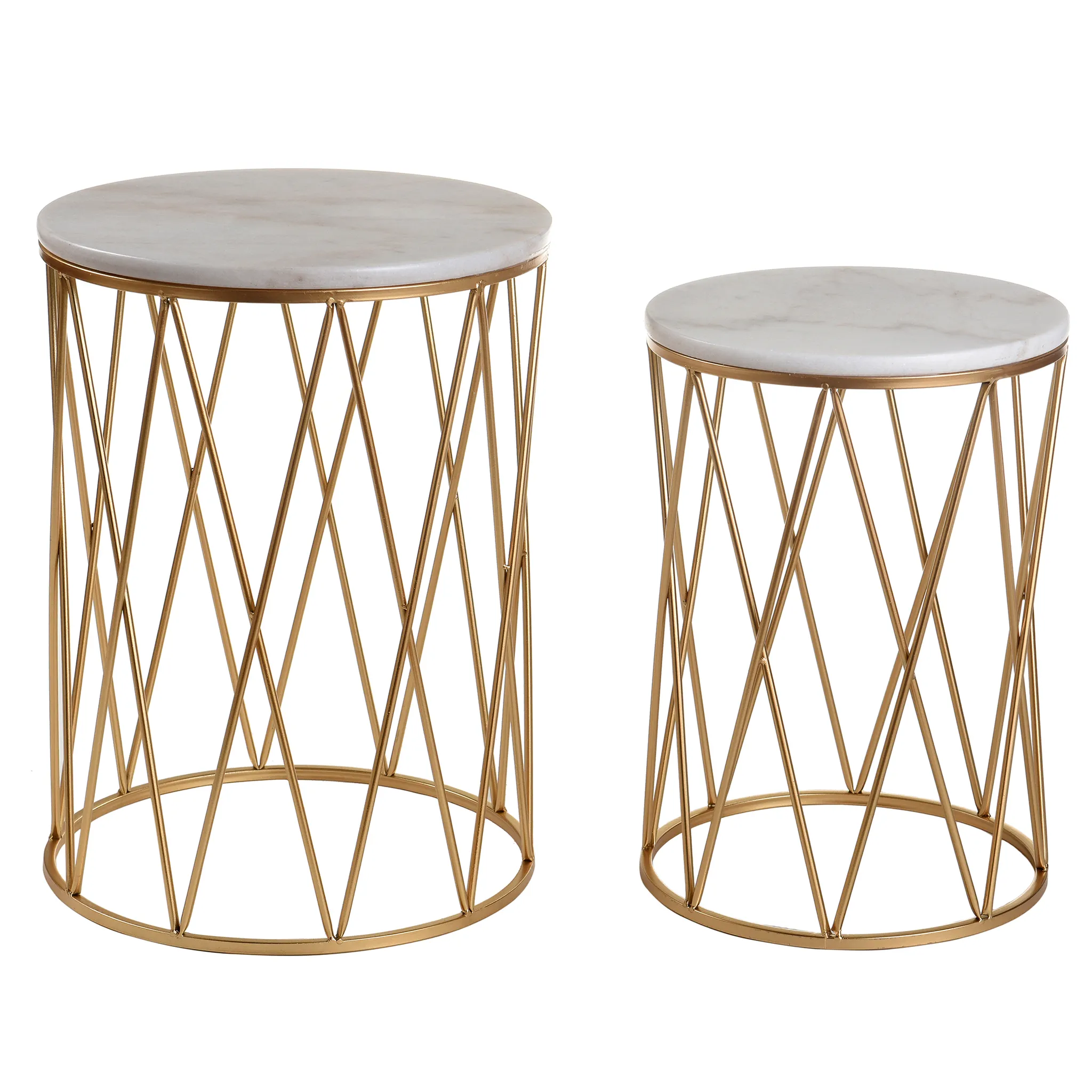 Old Gold Nesting Table (Set of 2)