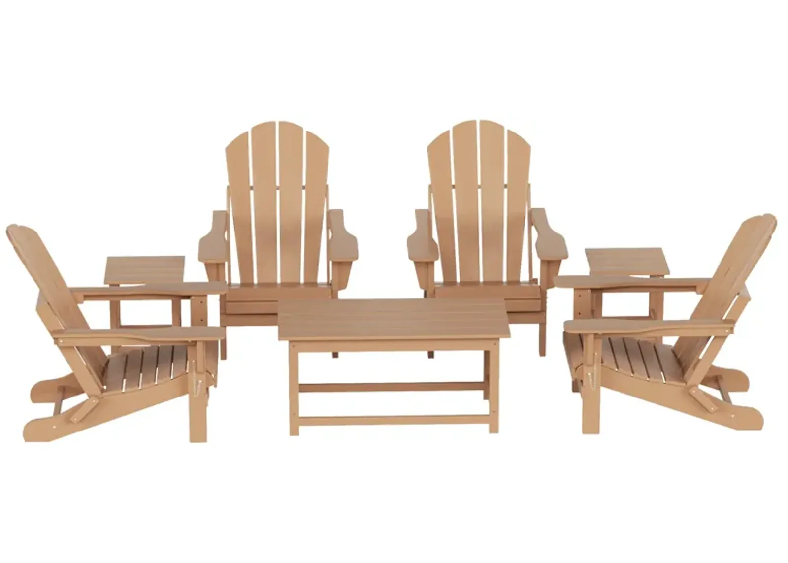 WestinTrends 7-Piece Outdoor Paio Adirondack Conversation Seating Set