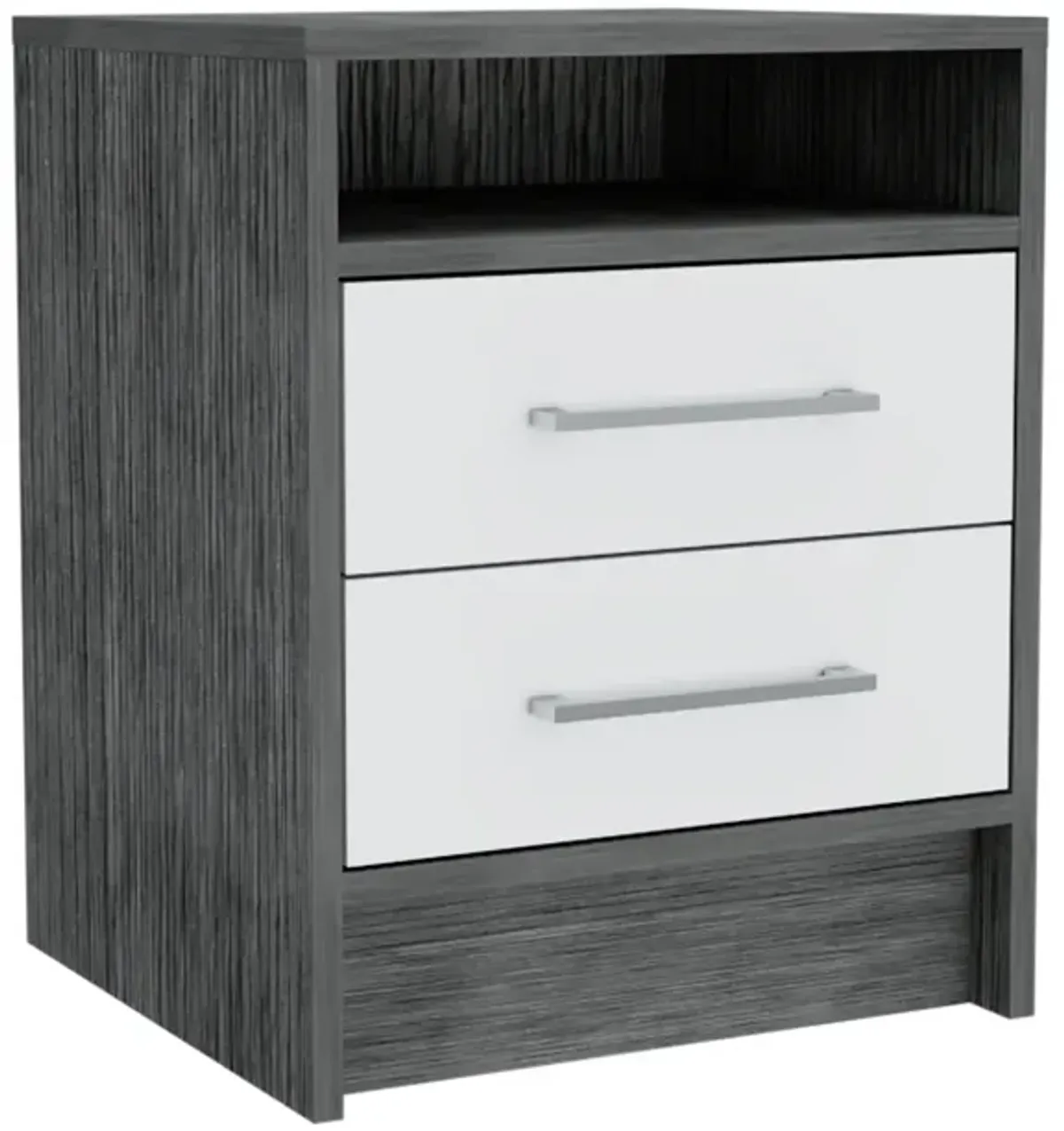 Rowley 2-Drawer 1-Shelf Rectangle Nightstand Smokey Oak