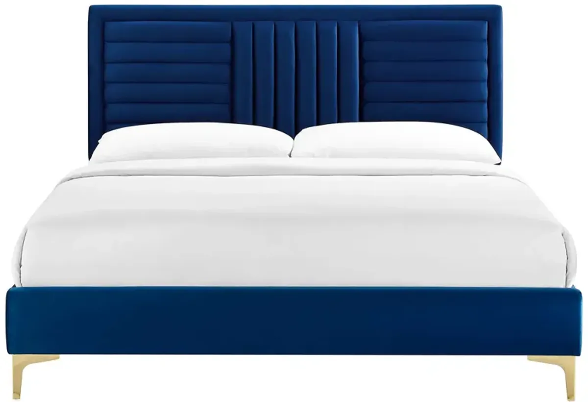 Modway - Sofia Channel Tufted Performance Velvet Twin Platform Bed