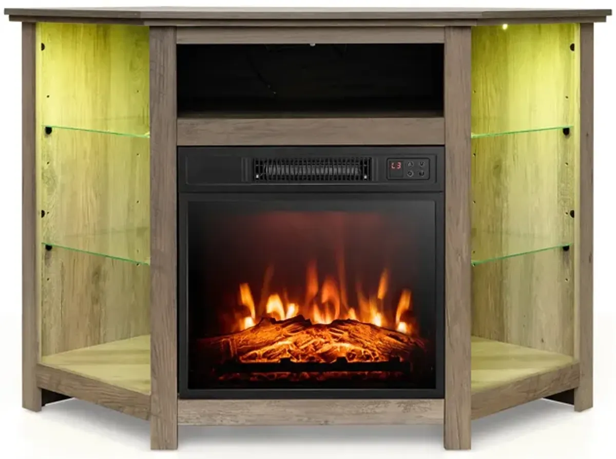 Modern TV Stand with LED Lights – Entertainment Center for Living Room Storage